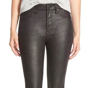 7 For All Mankind faux leather ankle skinny